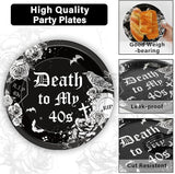100 Pcs 50th Birthday Plates and Napkins Party Supplies Death To My