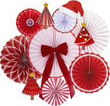 Christmas Paper Fan Decorations Christmas Decorations Classroom Red