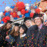 12" Red & Gold Confetti Cannons - Party Poppers for Birthday
