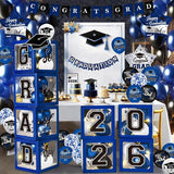 Graduation Decorations Class of 2026 - Blue Graduation Decorations -