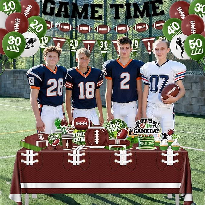 Football Party Decorations Serve 24 Football Party Supplies Includes