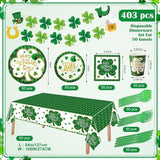 403 Pcs St Patrick's Day Party Decorations for 50 Lucky Shamrock