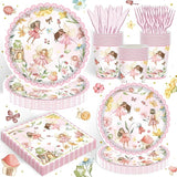 120PCS Fairy Party Supplies for Girls 1st 2rd First Birthday Fairies