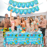 142 Pieces Pool Birthday Party Supplies Summer Pool Tableware Set