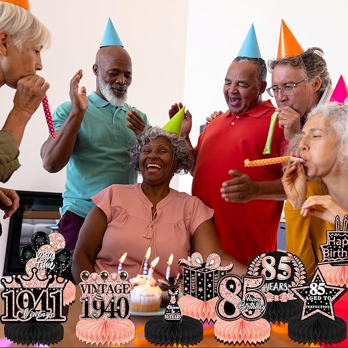 85th Birthday Party Decorations - 9PCS Happy 85th Birthday Table