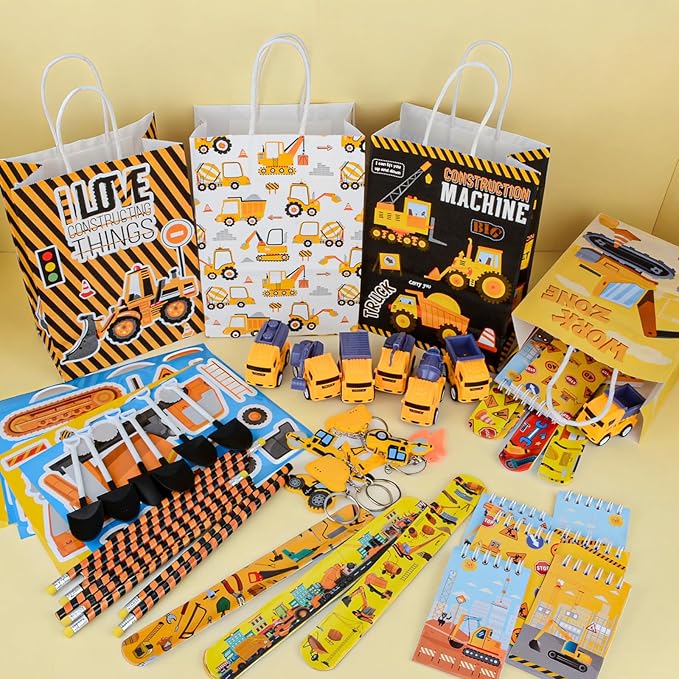96pcs Construction Birthday Party Supplies Construction Party Favors