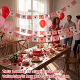2 Pcs 19.7 ft Valentine Decoration Love Letter Garland Felt Love