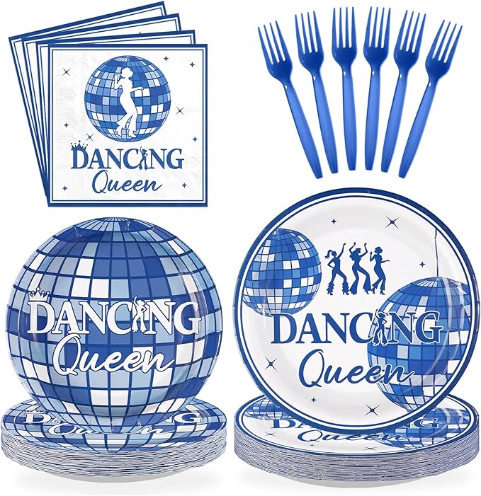 96Pcs Dancing Queen Party Decorations Mamma Mia Bachelorette Plates