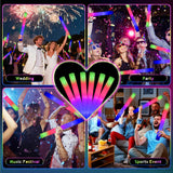 Blu7ive 30pcs Foam Light up Sticks Bulk, Glow in the Dark Party
