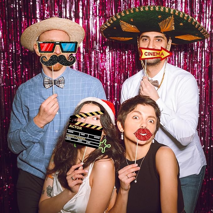 Movie Night Supplies Photo Booth Props Hollywood Photobooth Props