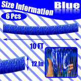 6 Pack 10 Feet Foil Fringe Garland Metallic Tinsel Streamers Banner