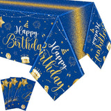 Tudomro 3 Pcs Happy Birthday Tablecloths Happy Birthday Party