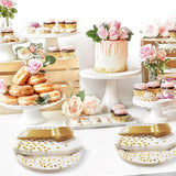 Serve 35 Guests Black and Rose Gold Party Supplies,7 Inch Black and