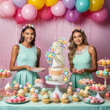 113 PCS 5 Size Colorful Cake Picks - Ball Shaped Cake Topper Pearl