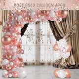 Rose Gold Birthday Party Decorations 121PCS Happy Birthday Party