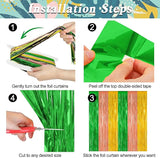 8 Pack Hawaiian Party Decorations, 3.28 FT x 7.05 FT Luau Party