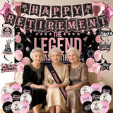 Elegant Rose Gold Retirement Decorations Kit for Women Features