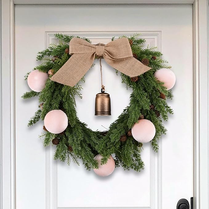 Velvet Ornaments for Christmas Tree Decorations - Light Baby Pink