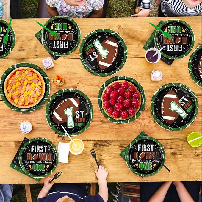 96Pcs Football Party Decorations First Down Football Birthday Party