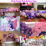 Purple Balloons Garland Arch Kit,131pcs Pink Purple Confetti Balloons