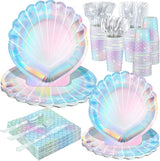 144 Pcs Mermaid Birthday Party Supplies Tableware Includes Mermaids