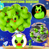 24 Pcs Mini Alien Rubber Ducks Alien Party Favors Small Tiny