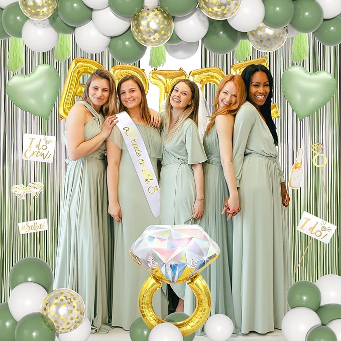 Bachelorette Party Decorations Supplies Sage Green Bridal Shower