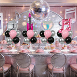 4 Sets Music Party Balloons Stand Kit with Music Note Guitar Disco