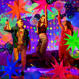 GYIPFIPA UV Neon Balloons, Glow in the Dark Party Supplies Neon Foil