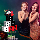 12 Set Casino Theme Party Decorations 6 x 6 x 6 Inch Paper Poker