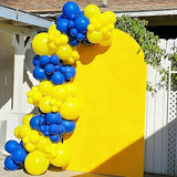YMSZ Blue and Yellow Balloons Arch Kit, 134pcs Royal Blue and Yellow