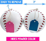 Gender Reveal Baseball Set Blue and Pink Balls Exploding with Powder