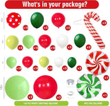 104pcs Whimsical Christmas Balloon Garland Arch Kit with Giant Candy