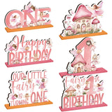 CroBlissful 6 Pcs Fairy Wonderland Party Decorations Wood Fairy Table