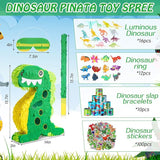 141 Pcs Dinosaur Piñata for Birthday Party Dino Piñata Set