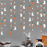 Easter Party Decorations Bunny Carrot Circle Dot Garland Streamer