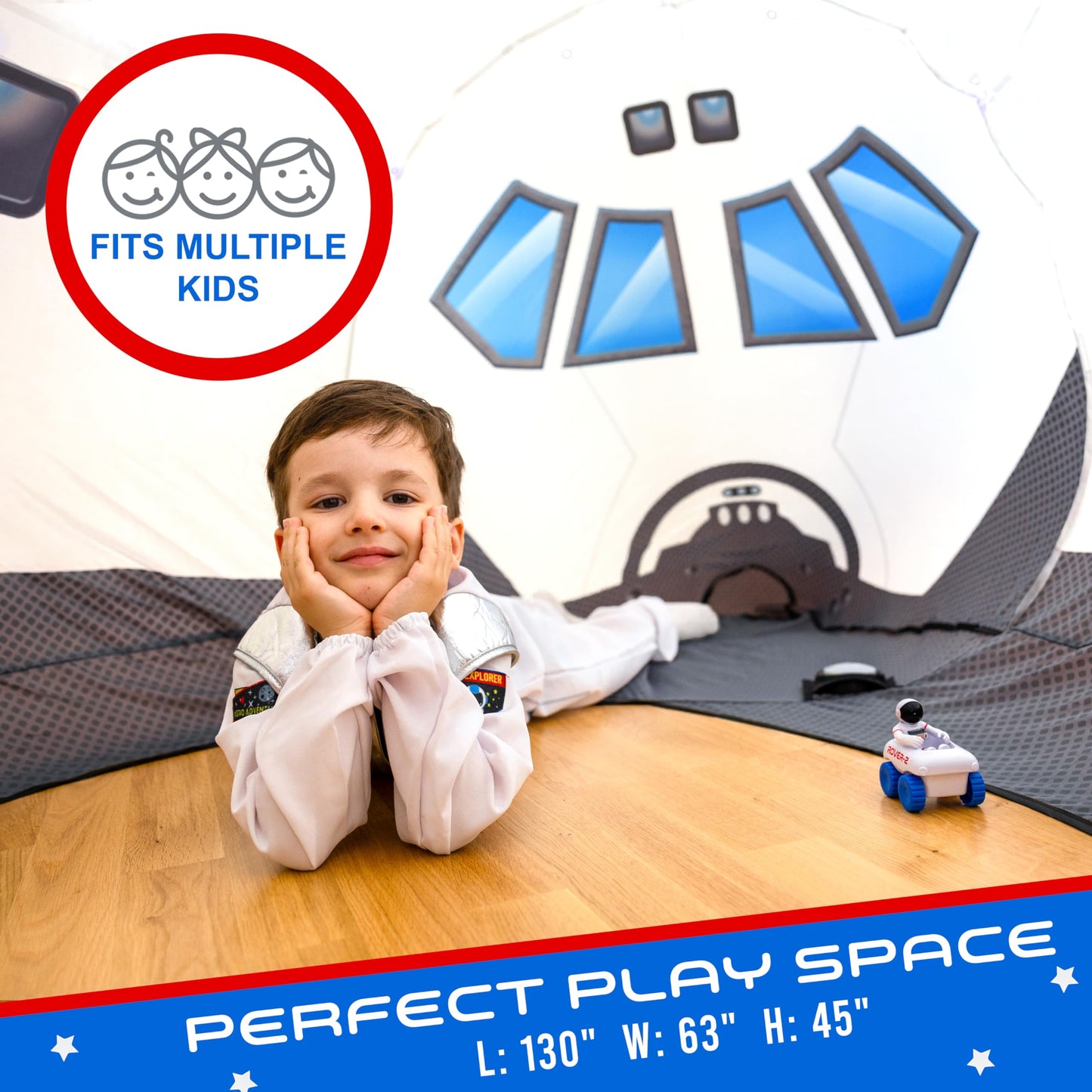W&O Space Explorer Aerodome with LED Lights & Blast-Off Button –