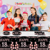 62Pcs 18th Birthday Decorations for Girls Her Rose Gold Birthday