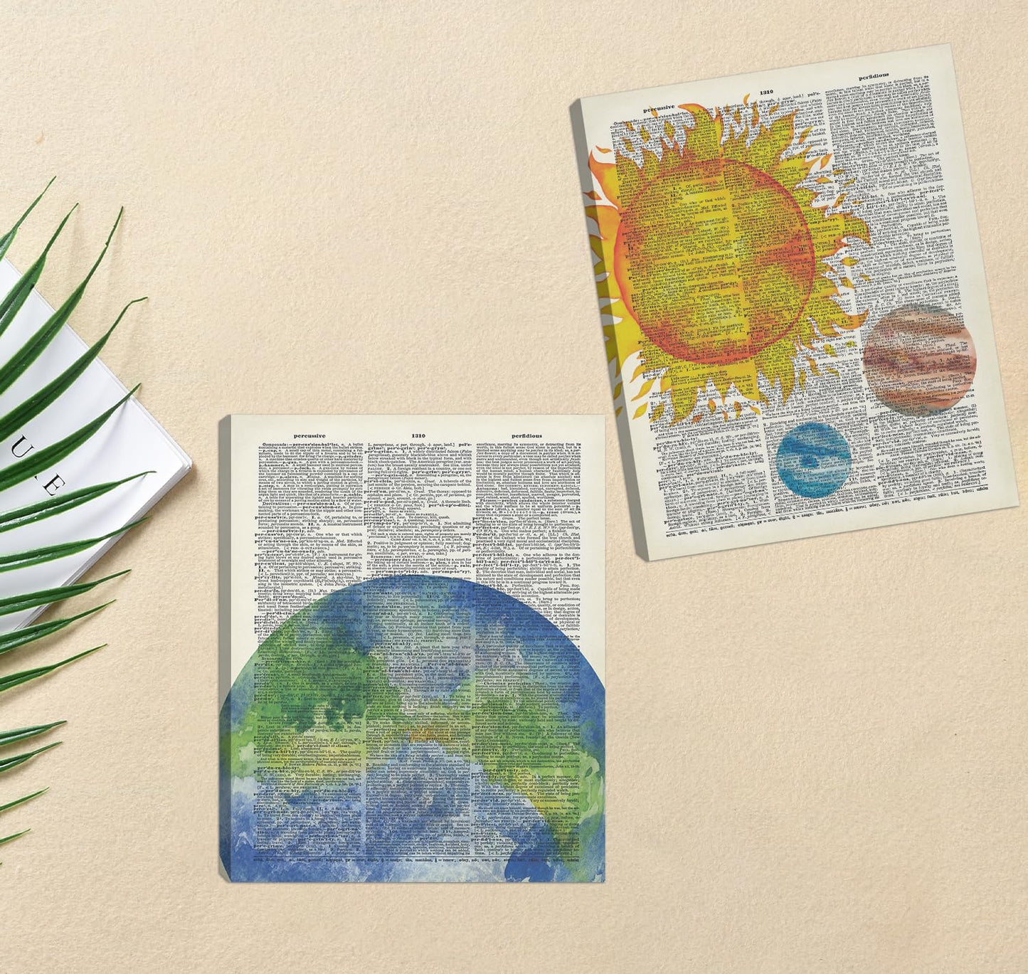 CHDITB Space Exploration Canvas Wall Art, Solar System Wall Decor, Set