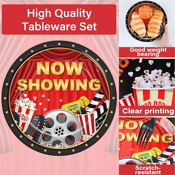 200pcs Movie Night Party Supplies Decorations Movie Popcorn Theme