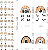 Halloween Party Decoration Black Orange Spooky Rainbow Hanging