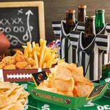 100Pcs Football Party Supplies 5lb Food Plates Paper Trays #2