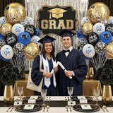 HILAVO Blue and Black Graduation Balloons 2026 Graduation Decoration