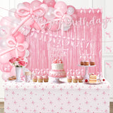 Kriyokiaa Pink Bow Birthday Decorations 92pcs Coquette Birthday Decor