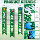 3PCS Football Porch Sign Banners Football Party Decorations Welcome