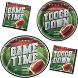Dereinwo 100 PCS Football Party Paper Plates and Napkins | Bundle