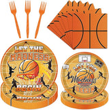 March Basketball Party Decorations Tableware 96PCS Let the Madnes
