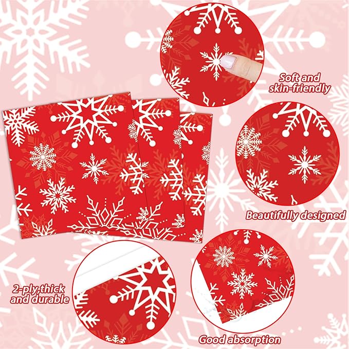 200 PCS Christmas Theme Party Tableware Disposable Merry Christmas