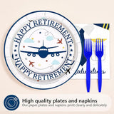 96Pcs Flying into Retirement Party Decorations Pilot Happy