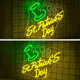 St Patricks Day Neon Sign Dimmable St Patrick's Day Neon Signs for